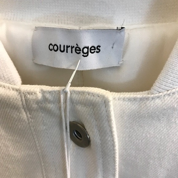 - Courreges White Denim Layered Blouson Jacket NWT - Picture 3 of 6